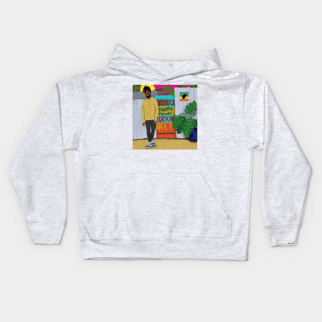 Jamar Rolando McNaughton Kids Hoodie by nicholashugginsdesign